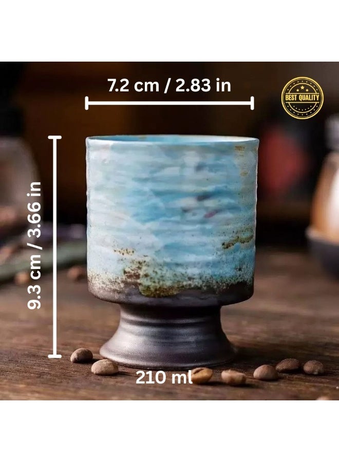 Clink Vintage Style Coffee Cup Creative Japanese Style High-foot Tea Cup Office Home Mug - Image 2